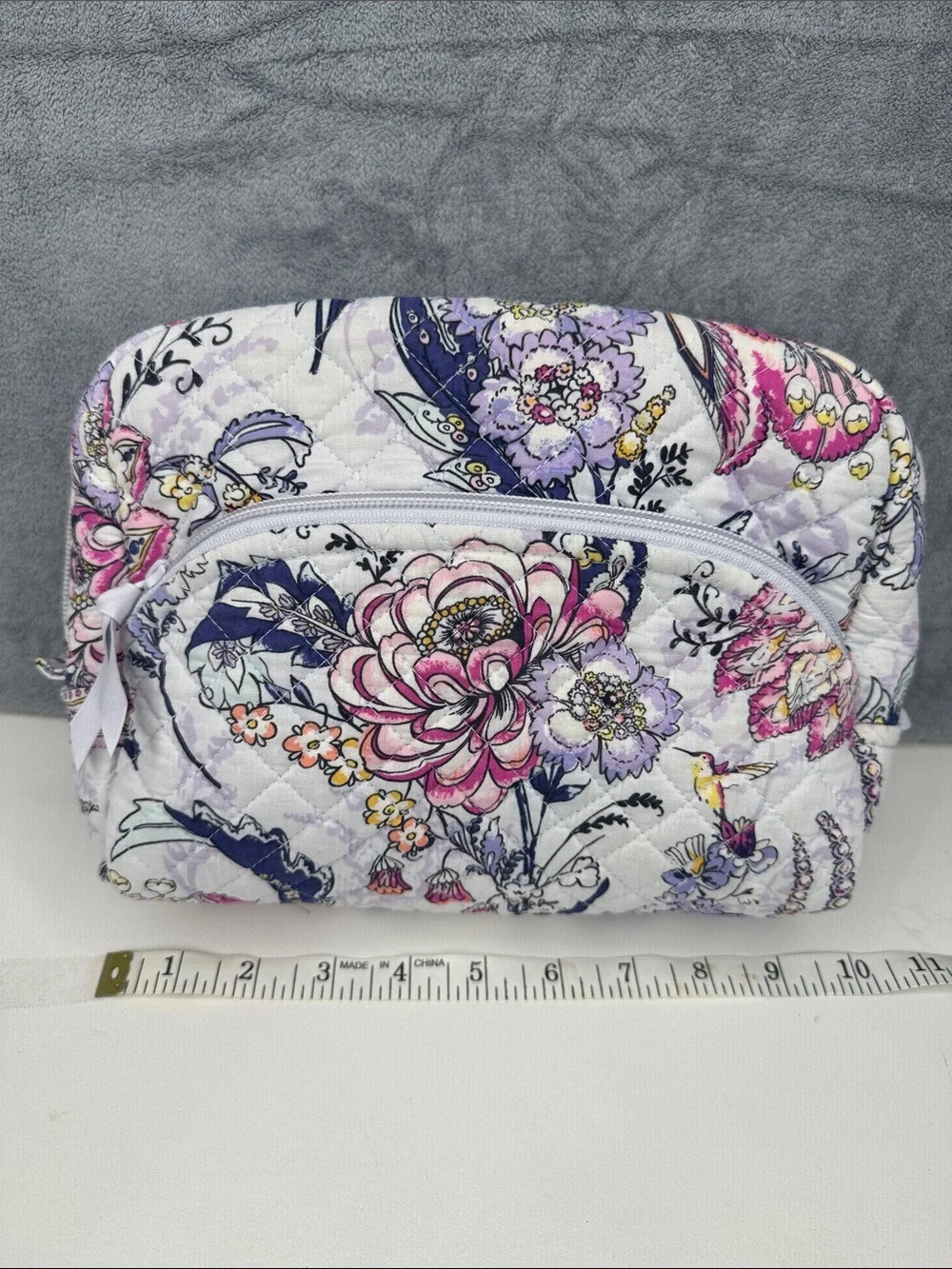 Vera Bradley Quilted Floral Cosmetic Bag - Pink & Lavender